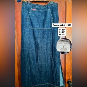 Mavi Dark Blue Denim Skirt